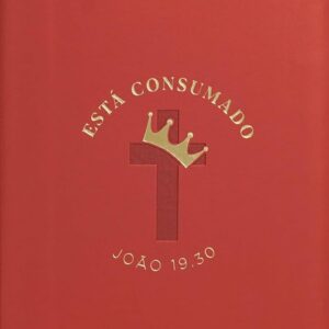 Bíblia NVI – Está consumado – couro soft, letras de Jesus em vermelho, acabamento com zíper