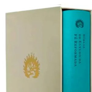 Bíblia de estudo da fé reformada – Capa luxo turquesa e estojo